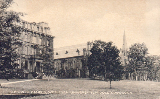 Section of Campus Wesleyan University in Middletown CT Connecticut Postcard