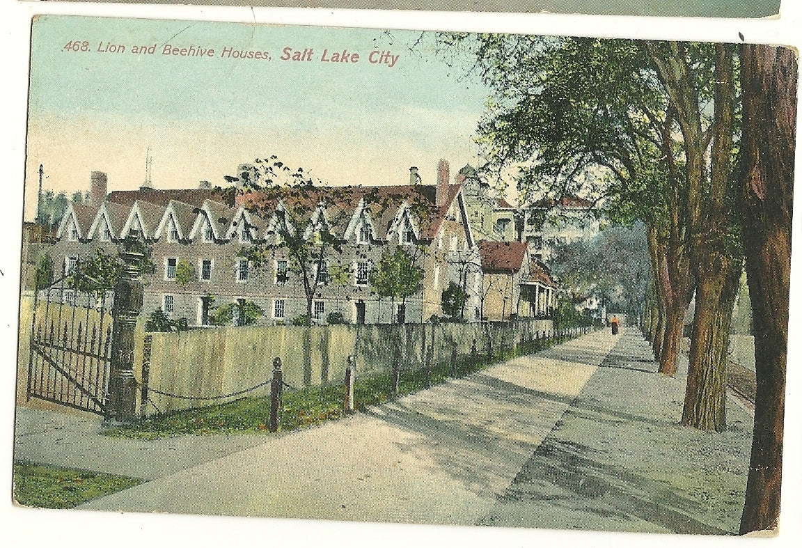 Lion Beehive Houses Salt Lake City UT Utah Postcard