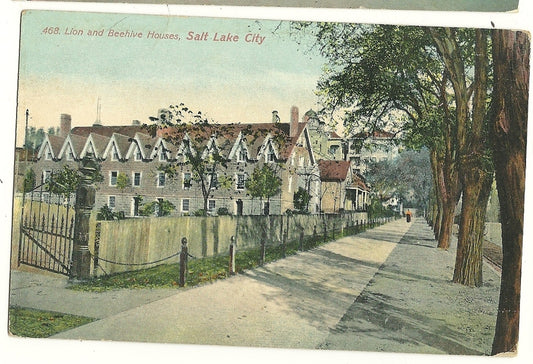 Lion Beehive Houses Salt Lake City UT Utah Postcard