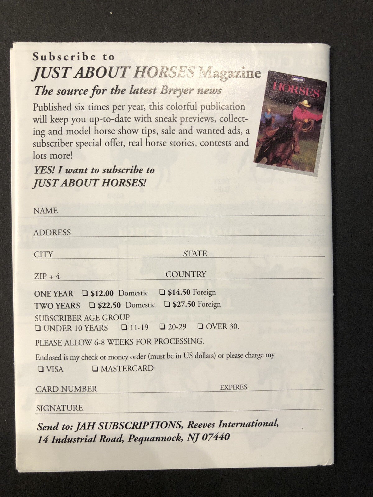 1997 Breyer Animal Creations booklet pamphlet catalog brochure horse statues