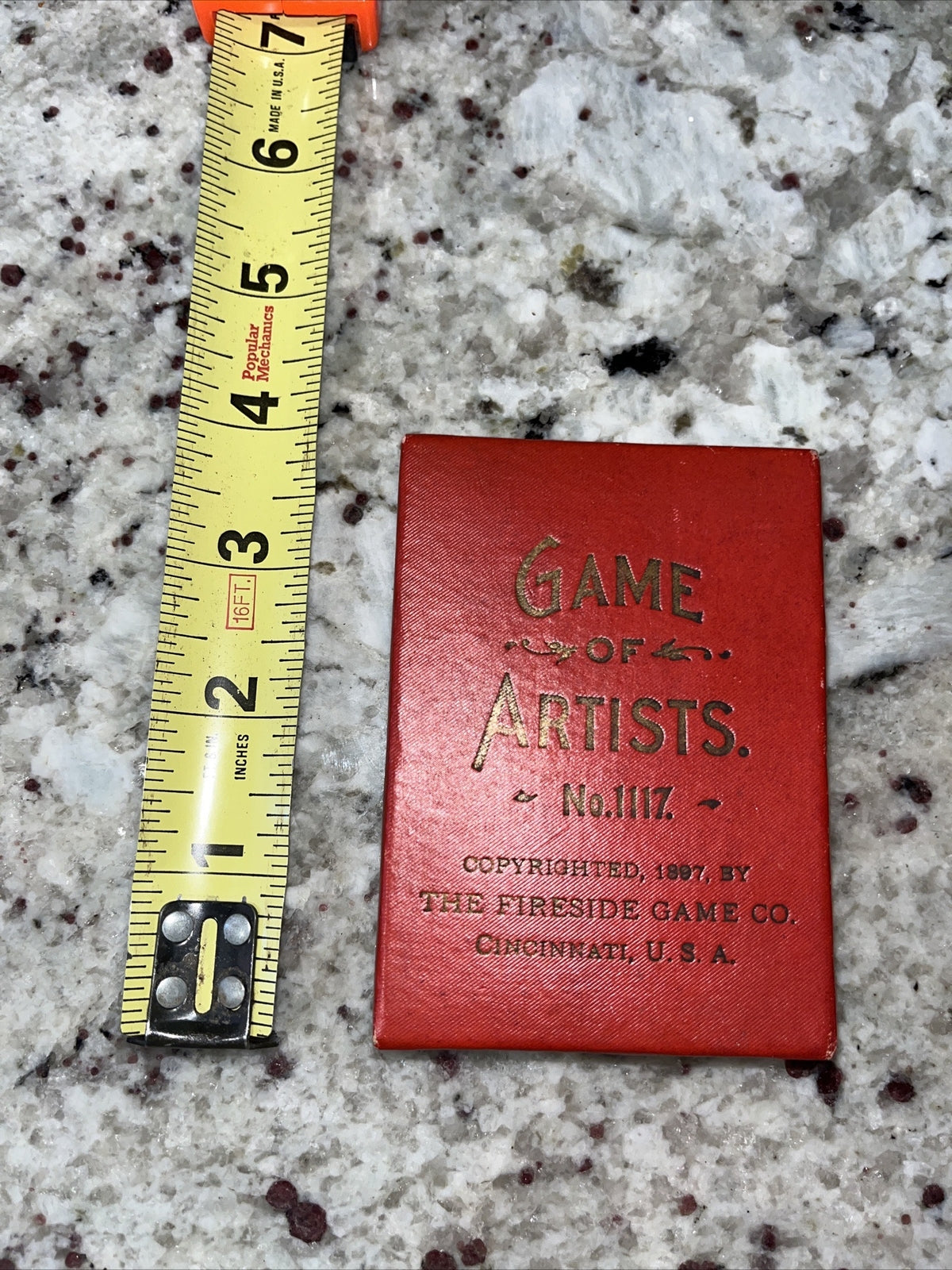 Game Of Artist The Fireside Game Co. 1897 Antique With Instructions #1117