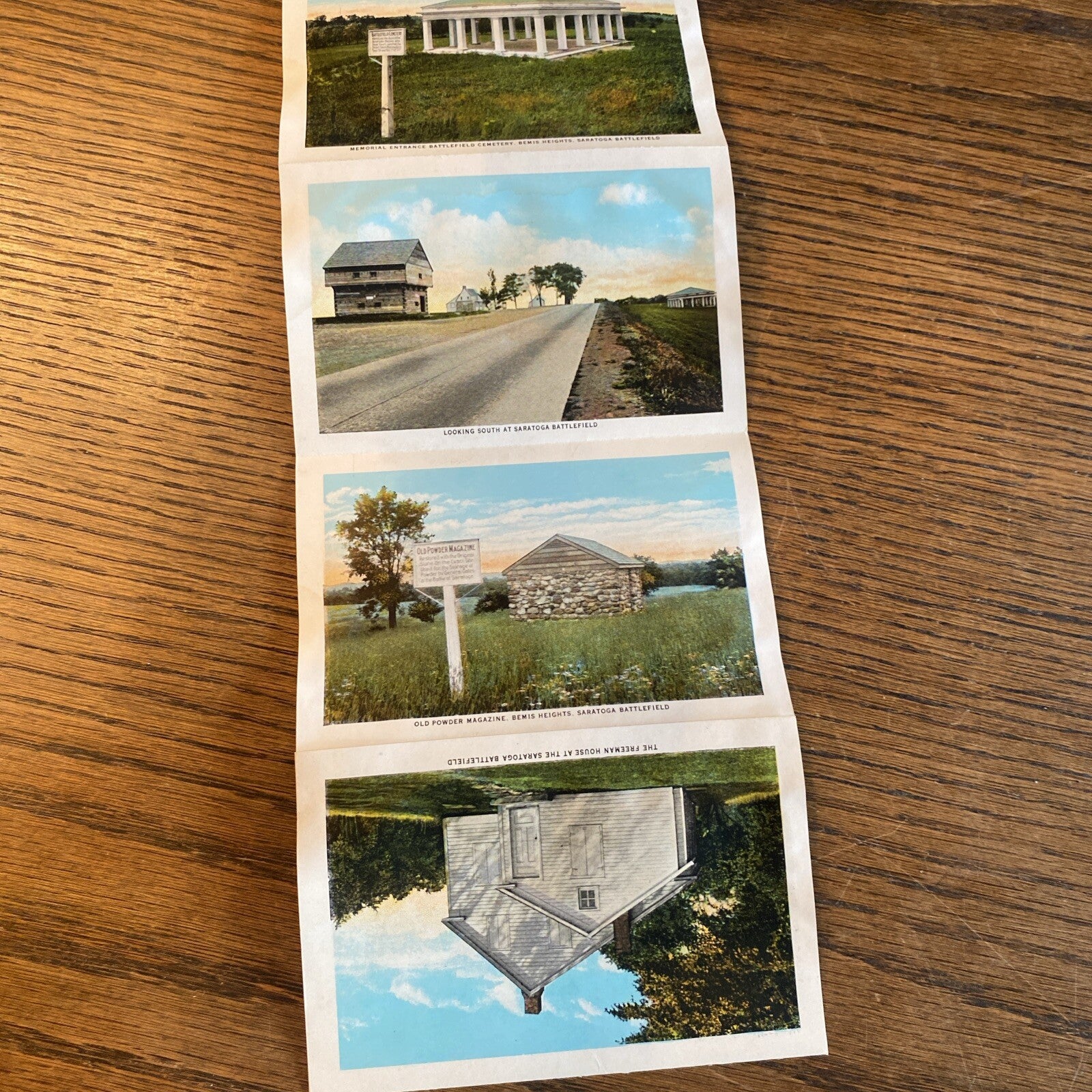 Saratoga Battlefield Bemis Heights New York NY Postcard Souvenir Folder