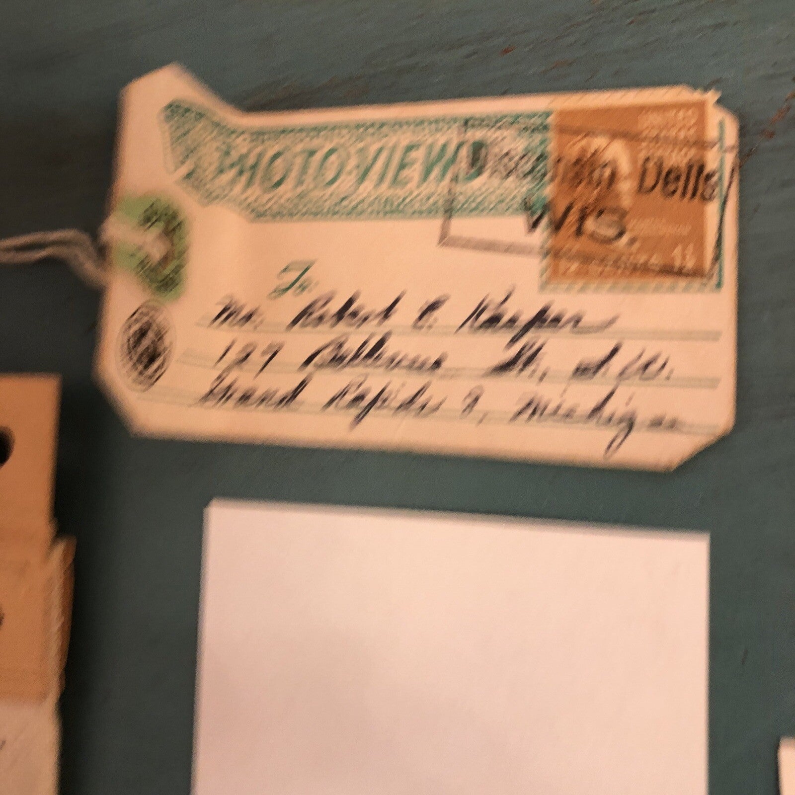 Souvenir Mini Photo View Cards Black & White in US Mail Bag Wisconsin Dells WI