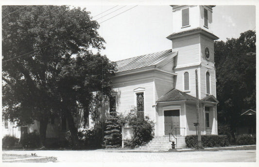 Real Photo Congregational Church Lowell MI Michigan Mich  Postcard