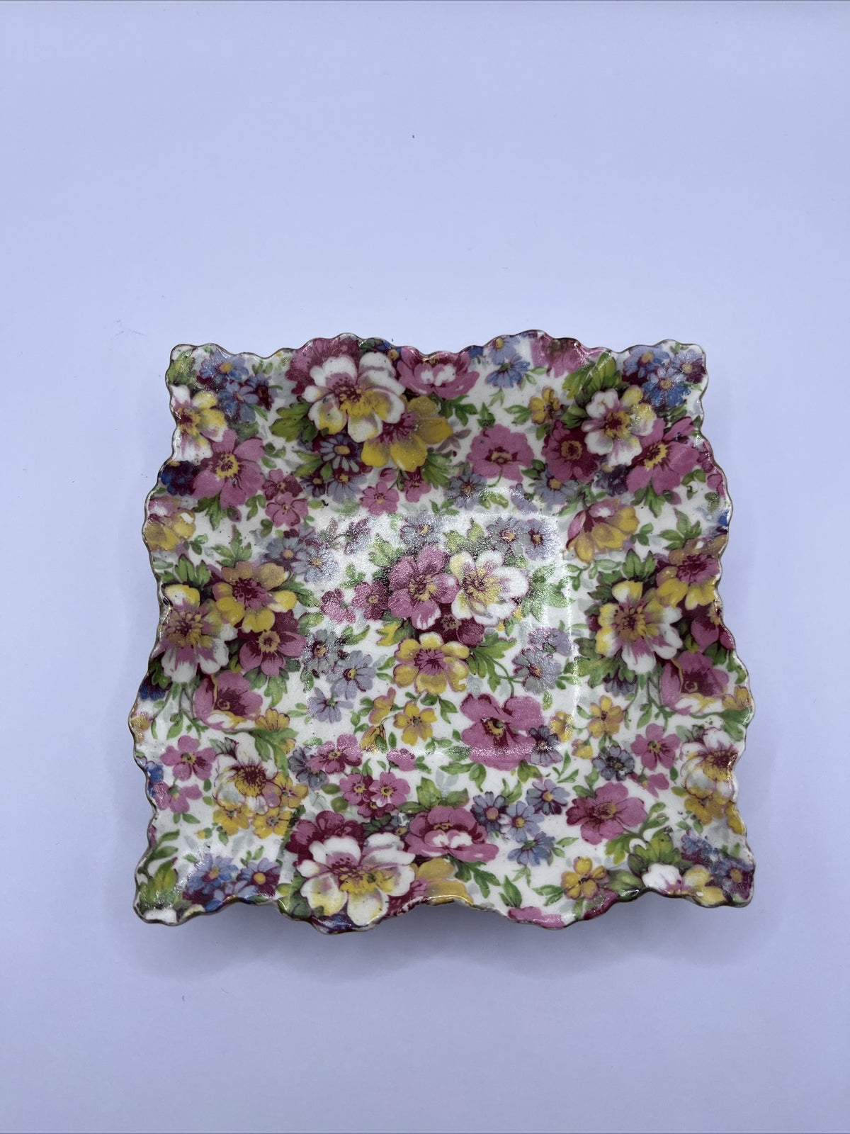 James Kent Ltd Chintz Du Barry Bowl Scalloped Edges About 5"