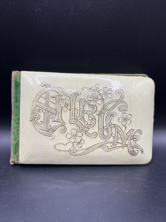 Antique 1900s Autograph Book Album with Signatures & Messages. 6" X 4”