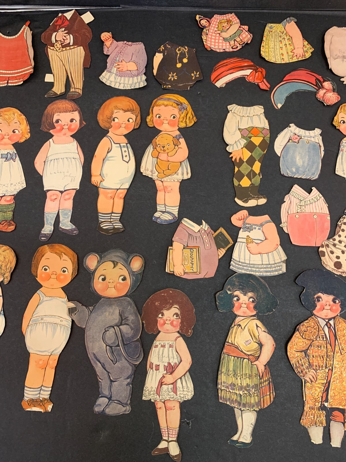 Lot of 36 Paper Doll, Clothing and Accessories