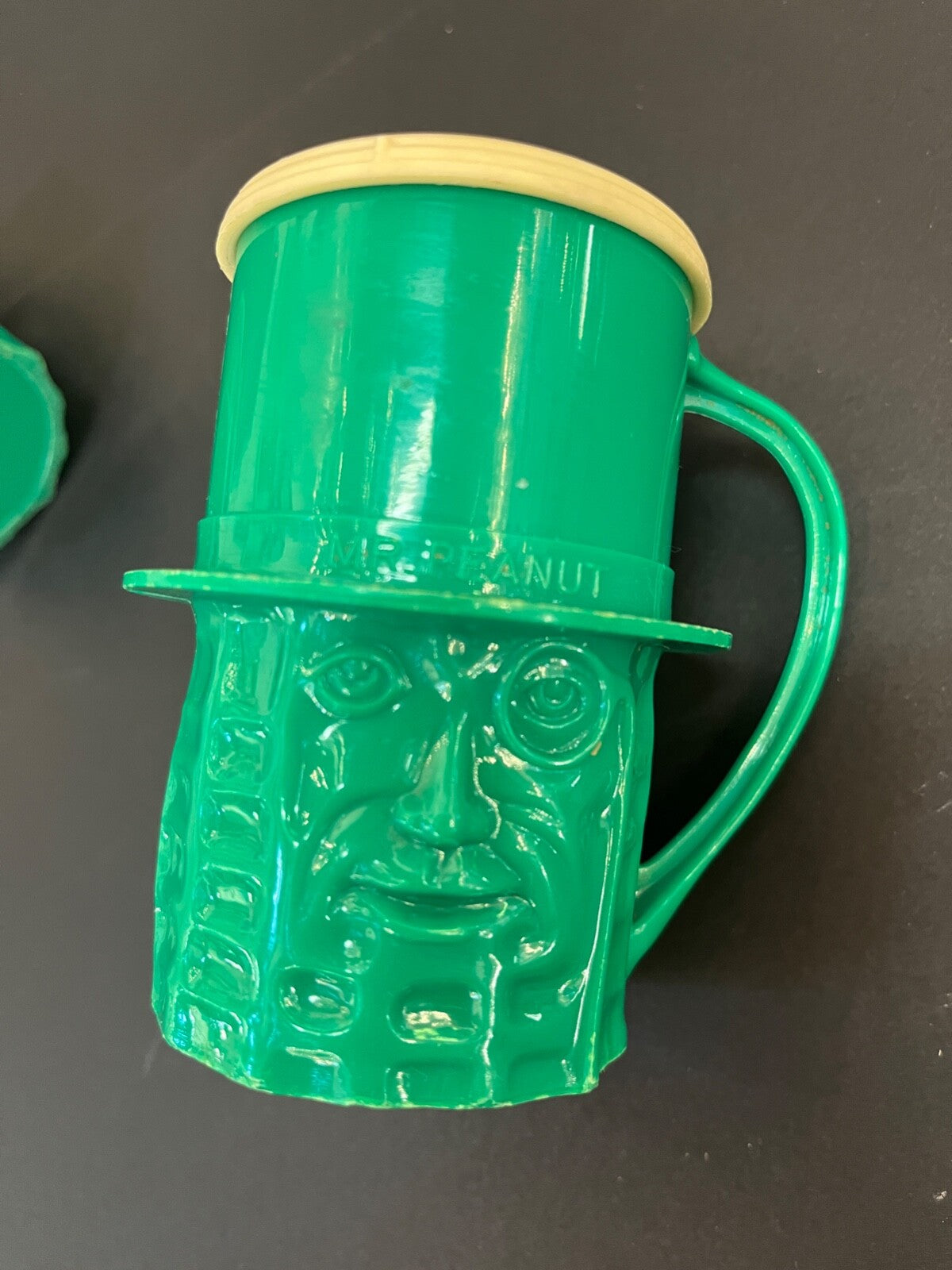 Vintage Planter Peanut Mr. Peanut Green Large Salt and Pepper Shaker