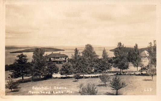 Real Photo Beautiful Scene Moosehead Lake Maine ME  Postcard