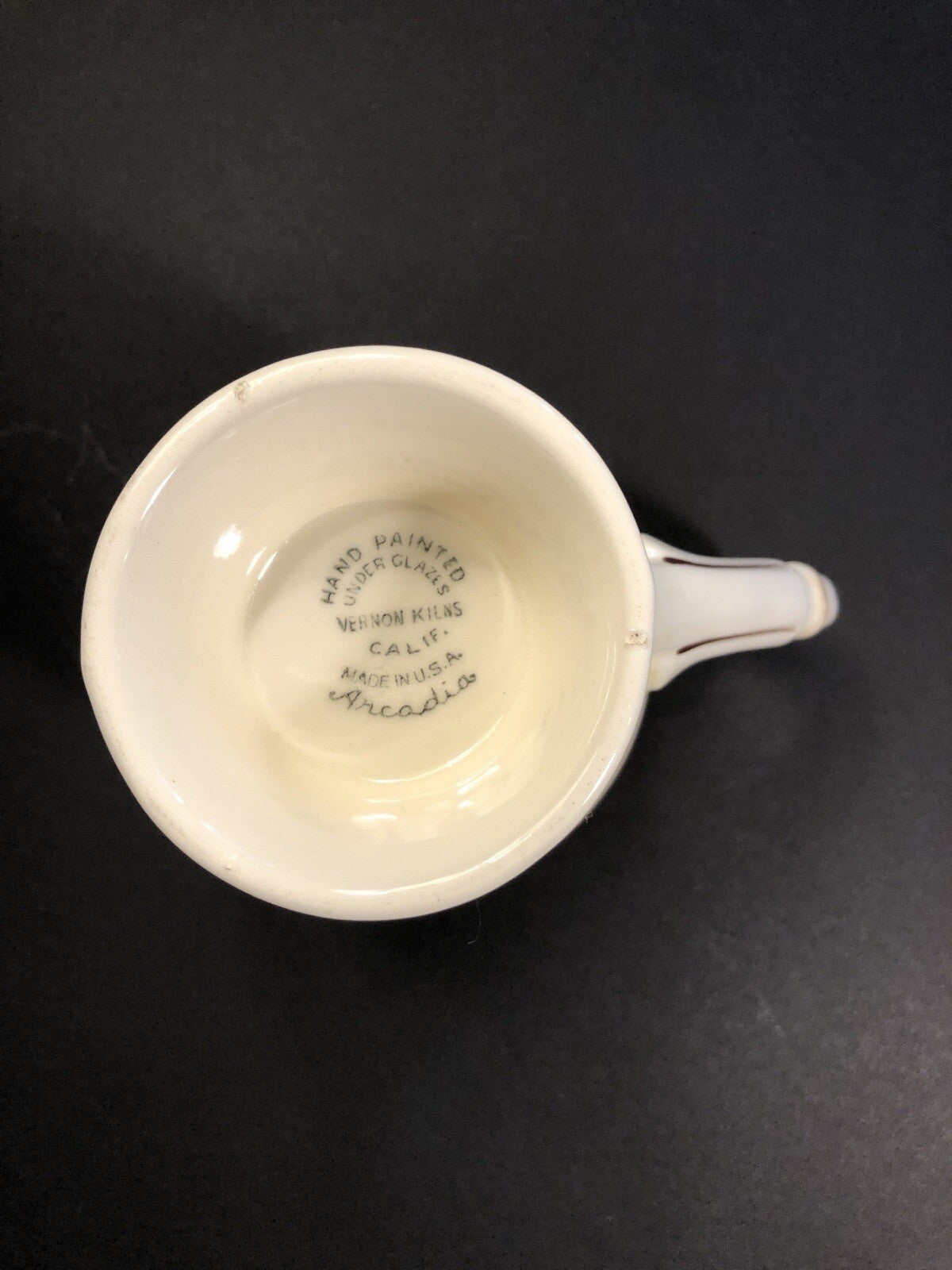 VERNON KILNS of California ARCADIA Pattern Tea Pot (?)  7" tall 1940s - NO LID