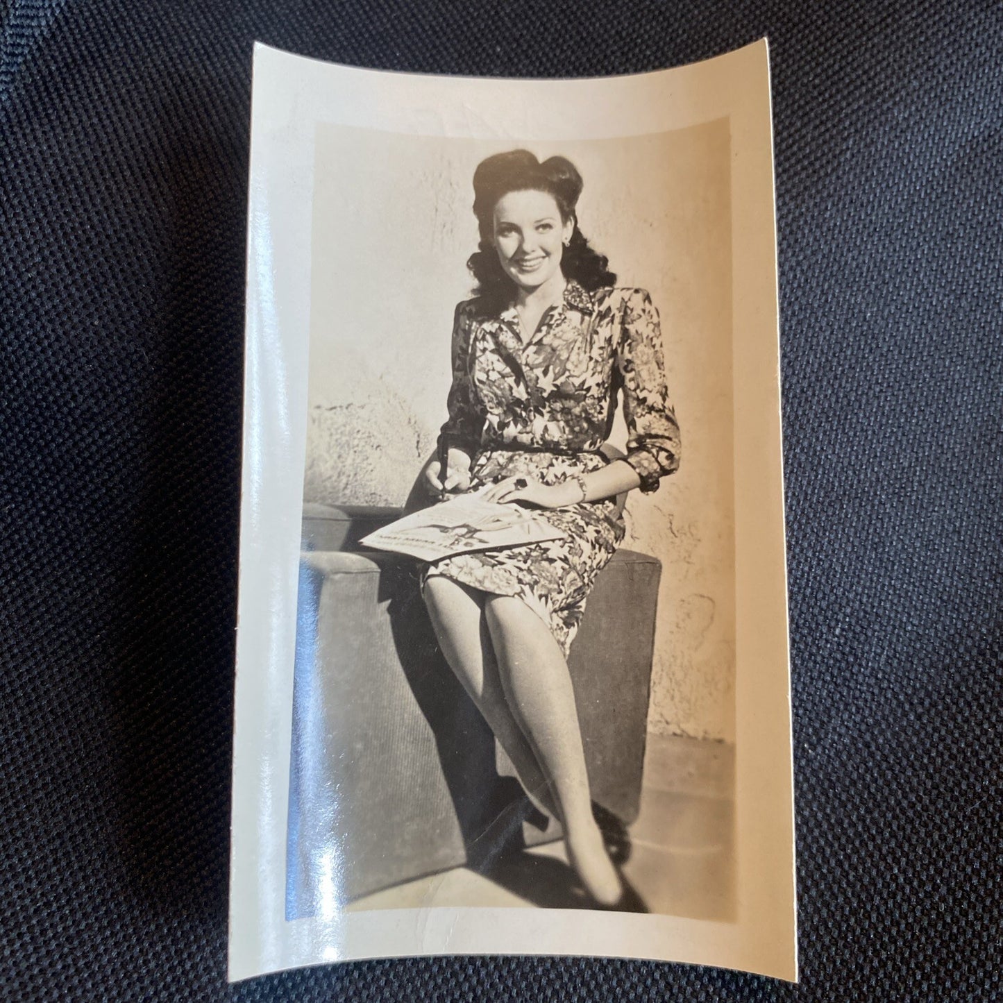 Real Photo  Lynda Darnell 2.5" x 4" Hollywood Movie Star Fan Club