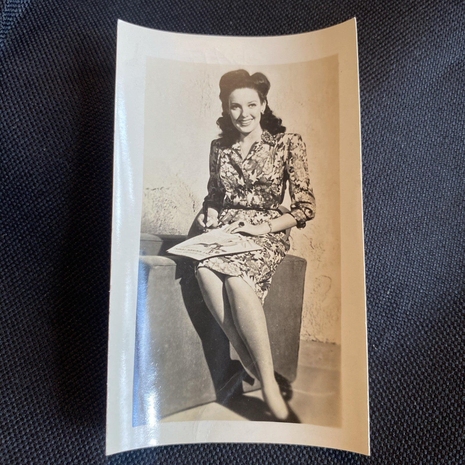 Real Photo  Lynda Darnell 2.5" x 4" Hollywood Movie Star Fan Club