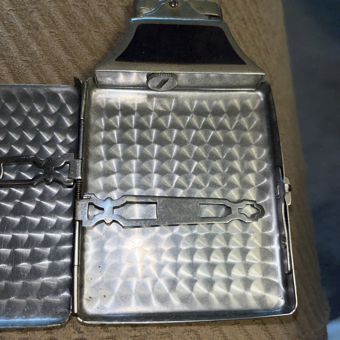 VINTAGE RONSON ART DECO STYLE LIGHTER / CIGARETTE HOLDER / CASE