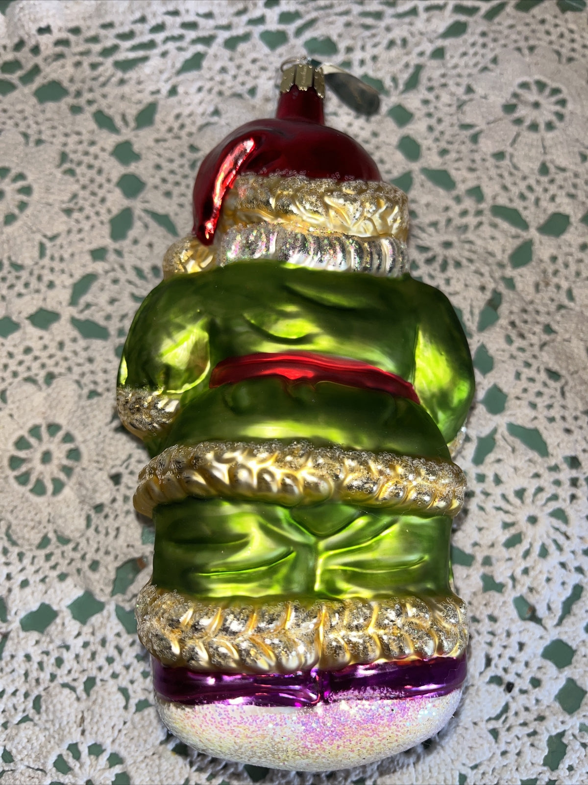 Vintage Mercury Santa Glass Christmas Ornament