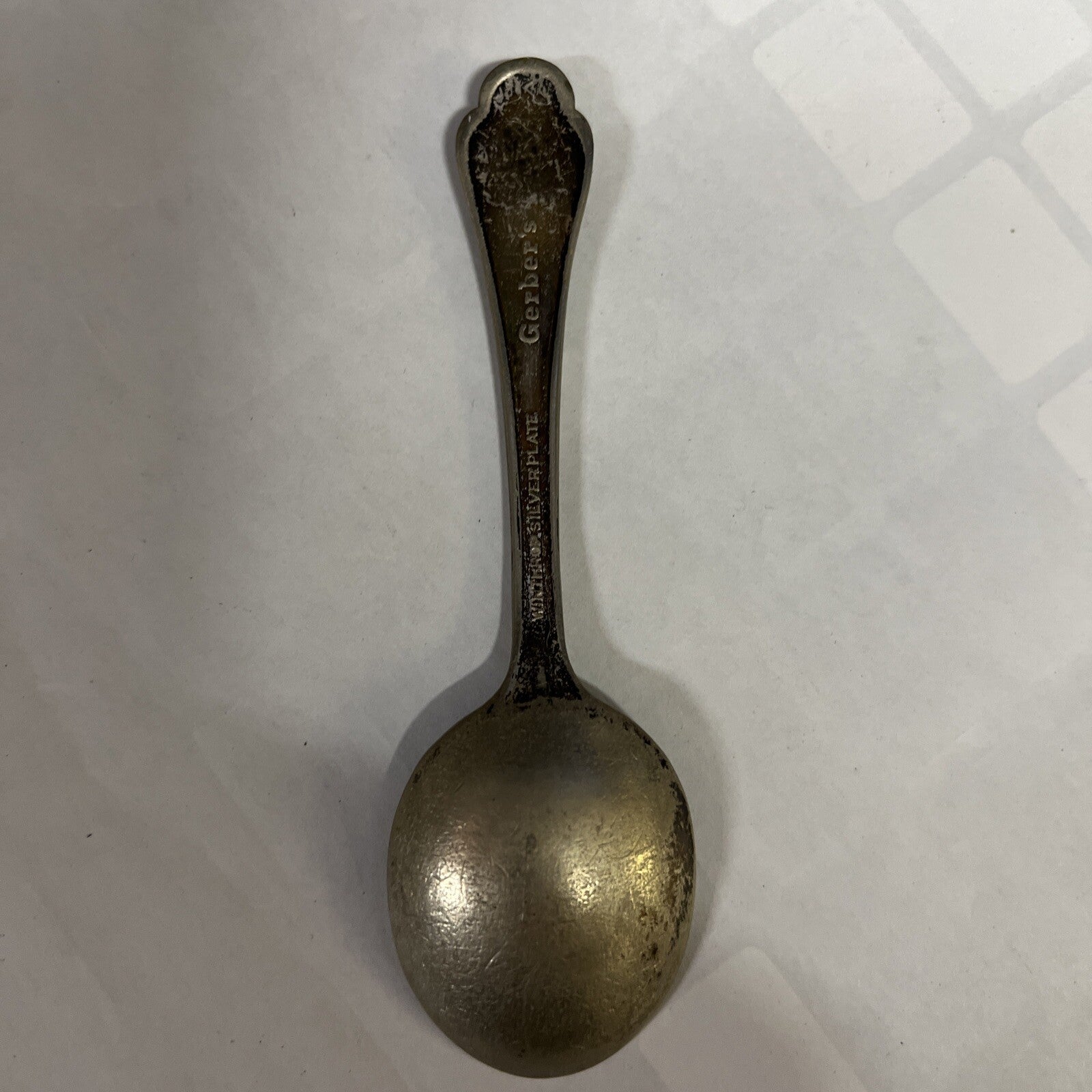 VINTAGE WINTHROP SILVER PLATE GERBER BABY SPOON