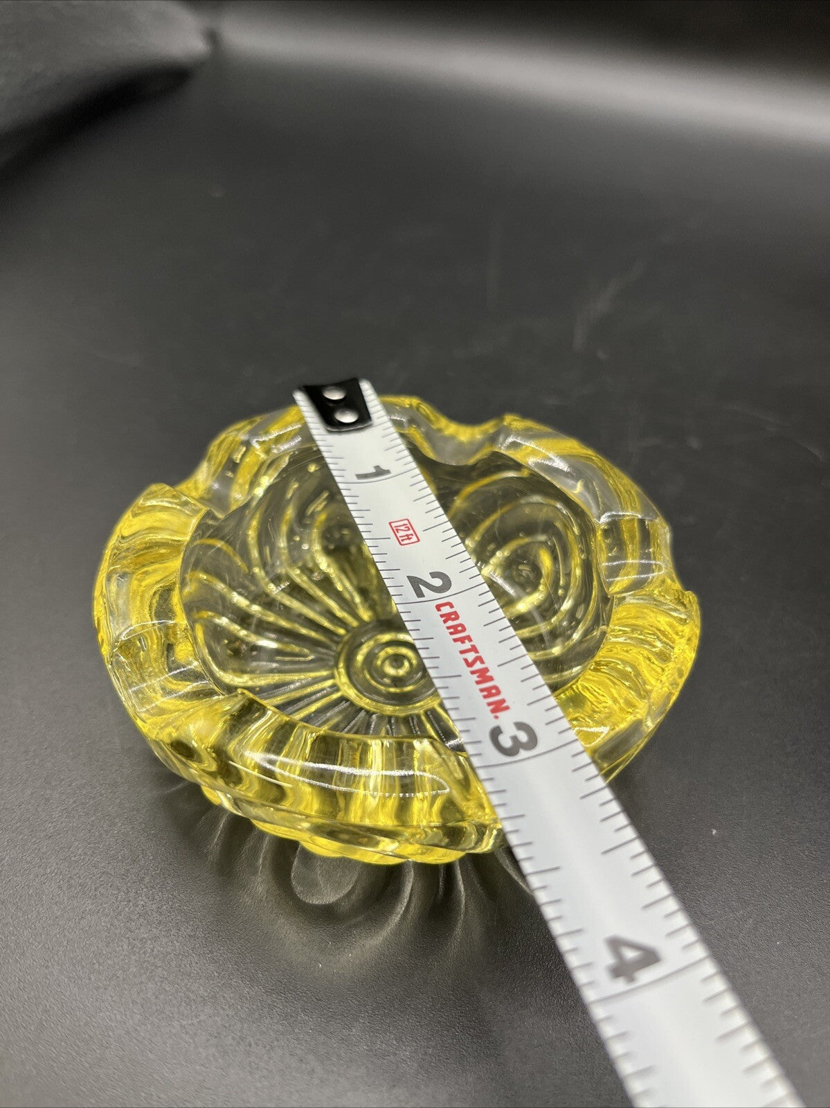 Vintage Antique Cambridge Glass Ashtray Yellow Caprice