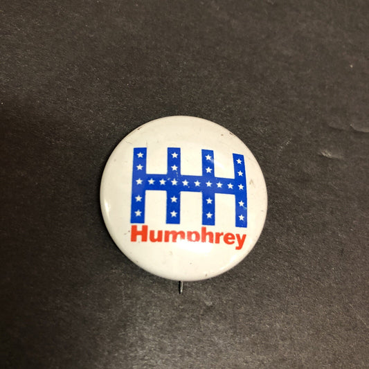 HHH Humphrey Litho 1-1/8" Political Pin