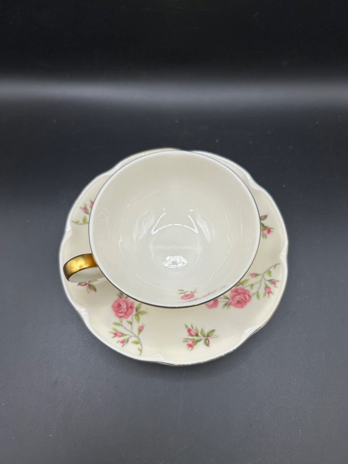 Theodore Haviland Delaware Cup & Saucer Pink Roses New York