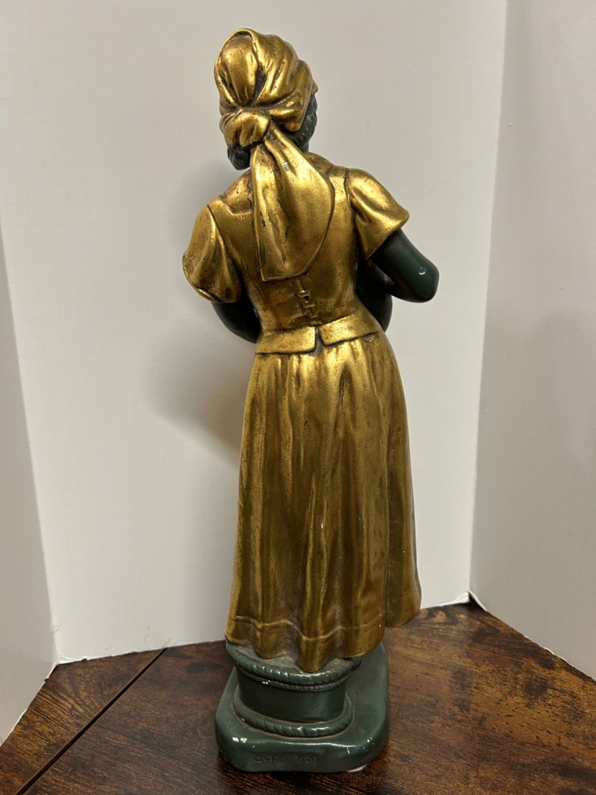 Vintage Girl with Cat by Gebroeders Van Paridon Vintage Sculpture Girl Animal