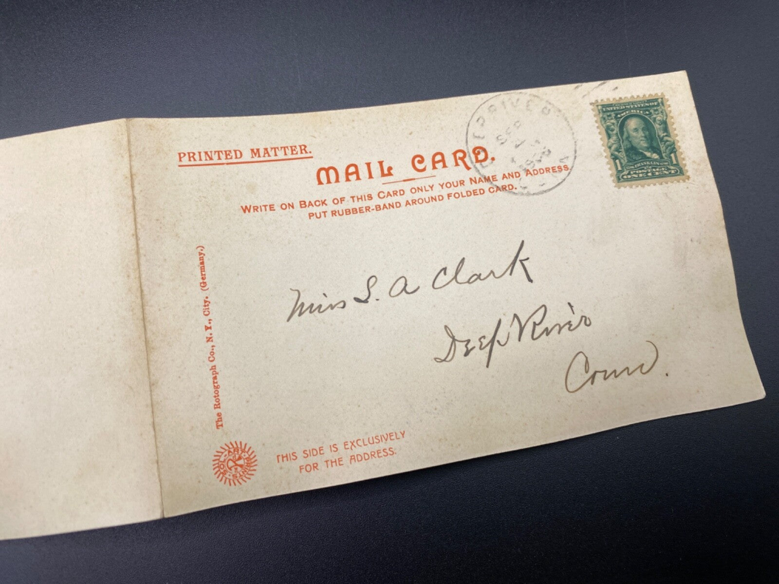 Rare PANORAMIC - 2 card The Green New Haven Conn  Connecticut CT PC 1704B