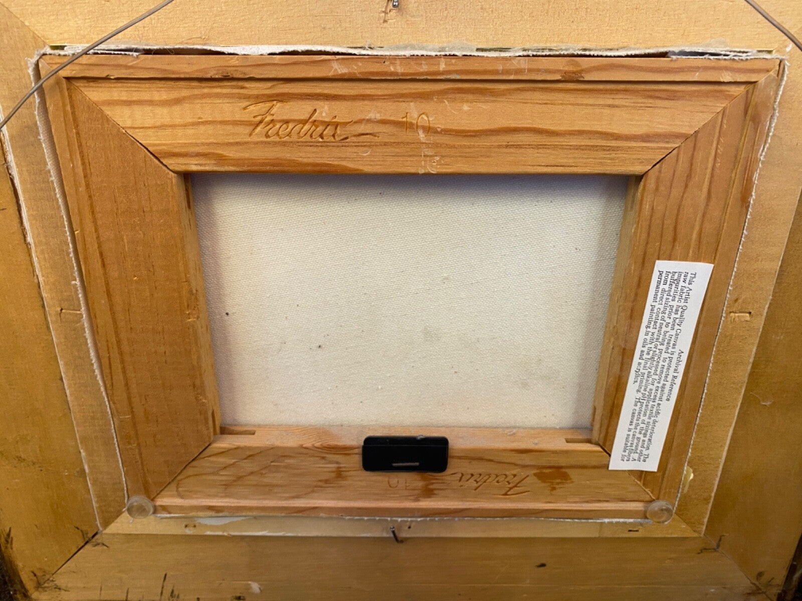 Vintage Quality Wood Ornate Gold Frame with Art Cottage  Rectangle 17.5 x 15.5