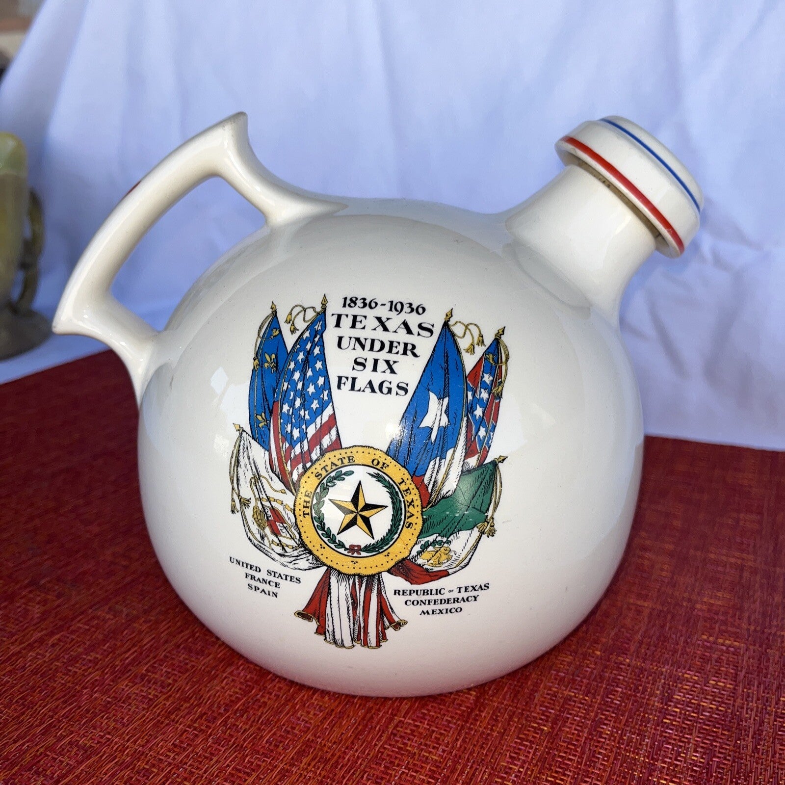 Texas Centennial Water Jug 1936 Vintage by Universal Potteries