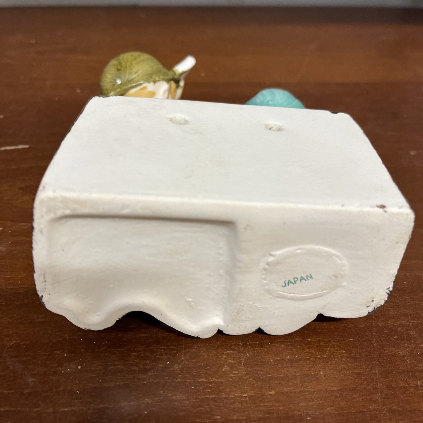 Vintage  Porcelain Wall Pocket  Boy & Girl Ceramic Old Japanese Figurine Kids