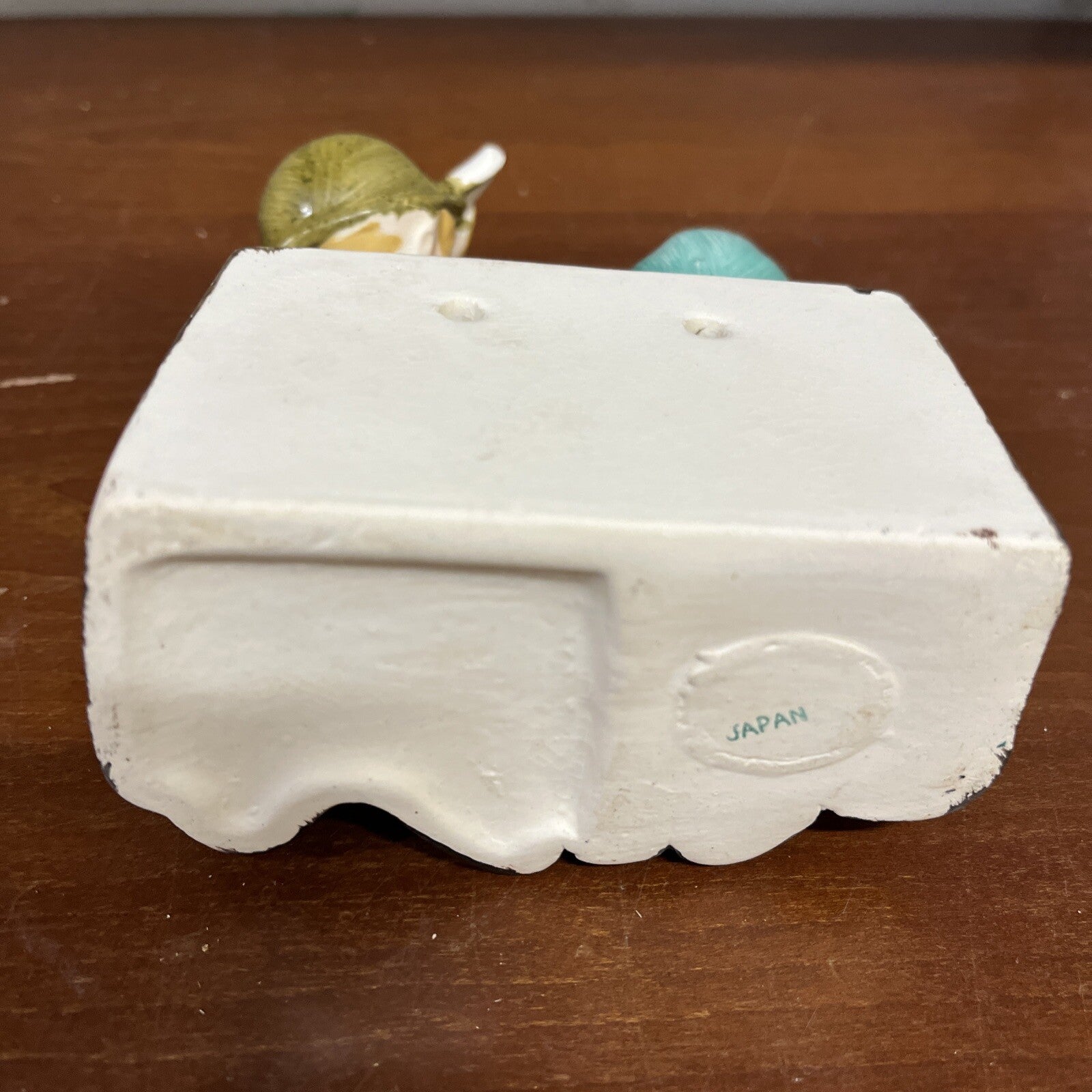 Vintage  Porcelain Wall Pocket  Boy & Girl Ceramic Old Japanese Figurine Kids