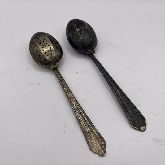 2 Tea Infuser Strainer Spoon One Is Wm A Rogers A1 Plus Oneida Silverplate