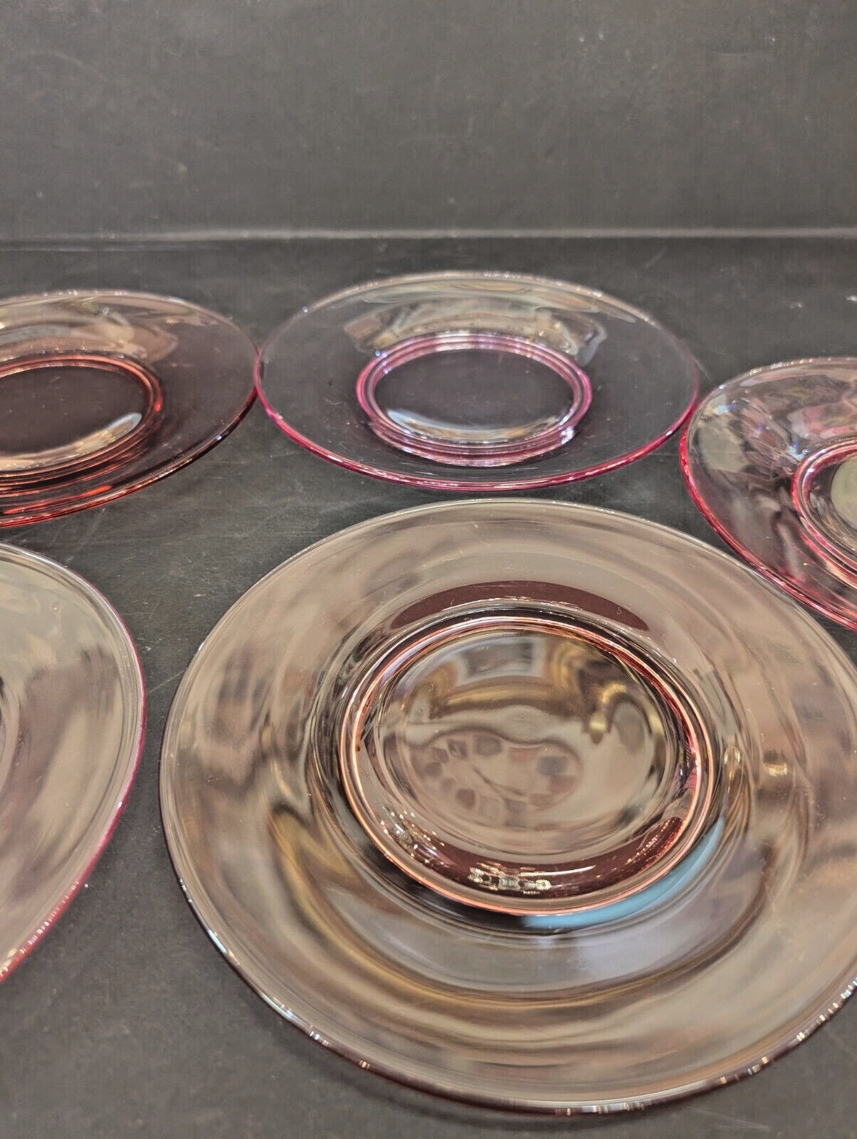 6 Vintage Tiffin Franciscan Wistaria Pink 8" Luncheon Plates