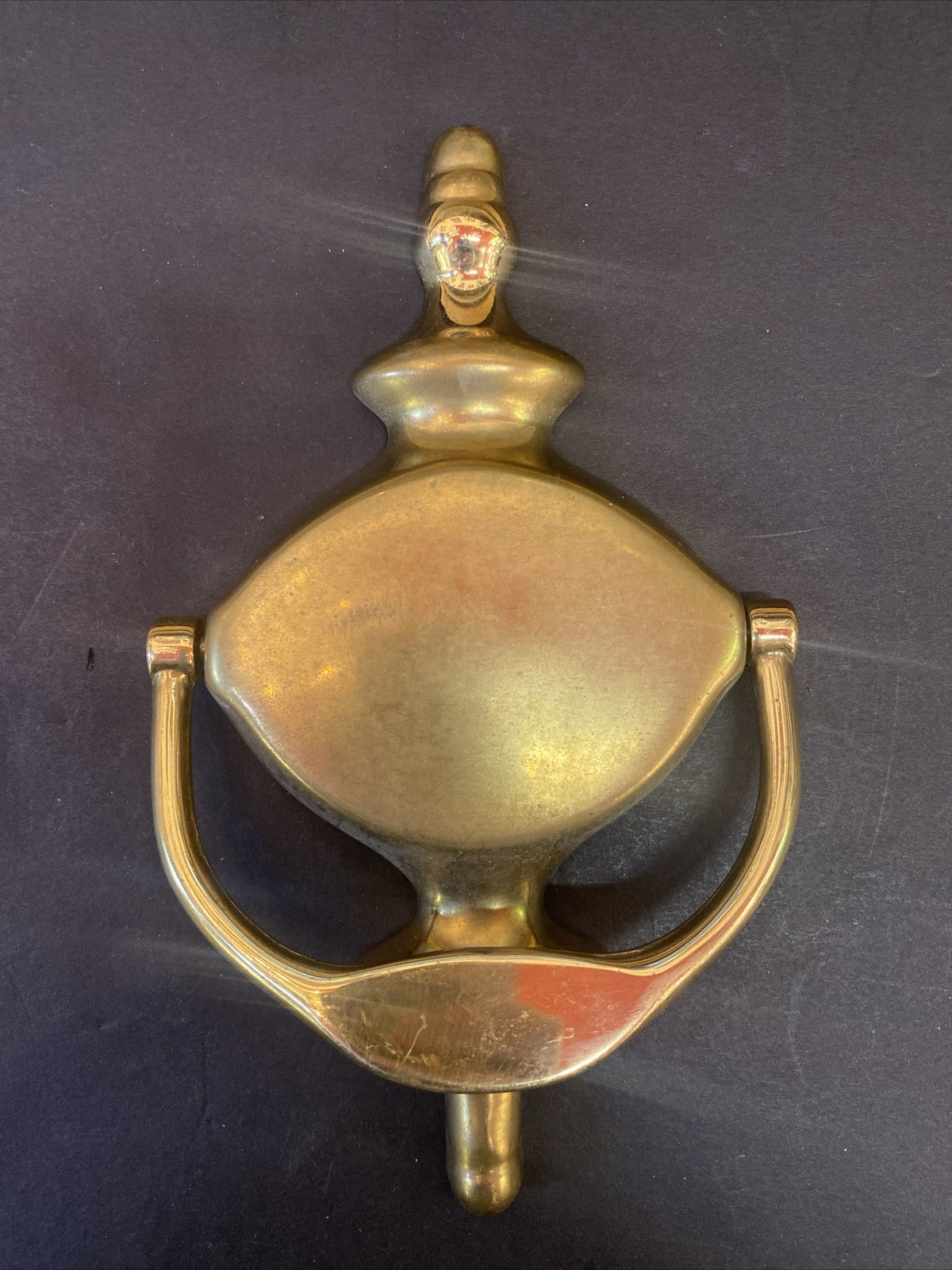Vintage Spanish  Sold Brass Door Knocker with peephole Things Remembered
