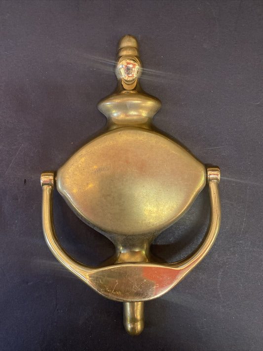 Vintage Spanish  Sold Brass Door Knocker with peephole Things Remembered
