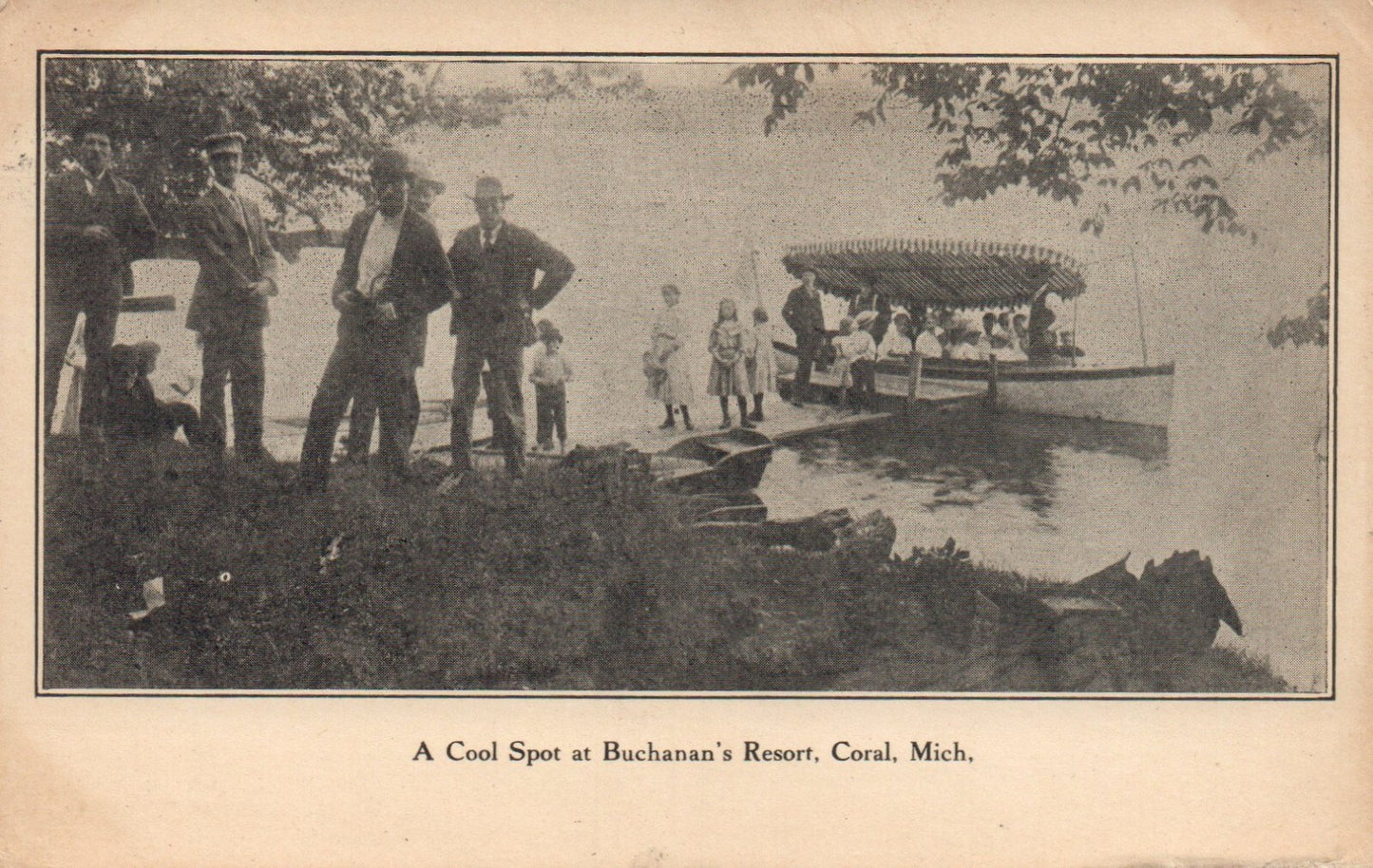 A Cool Spot at Buchanan's Resort in Coral Michigan MI Postcard