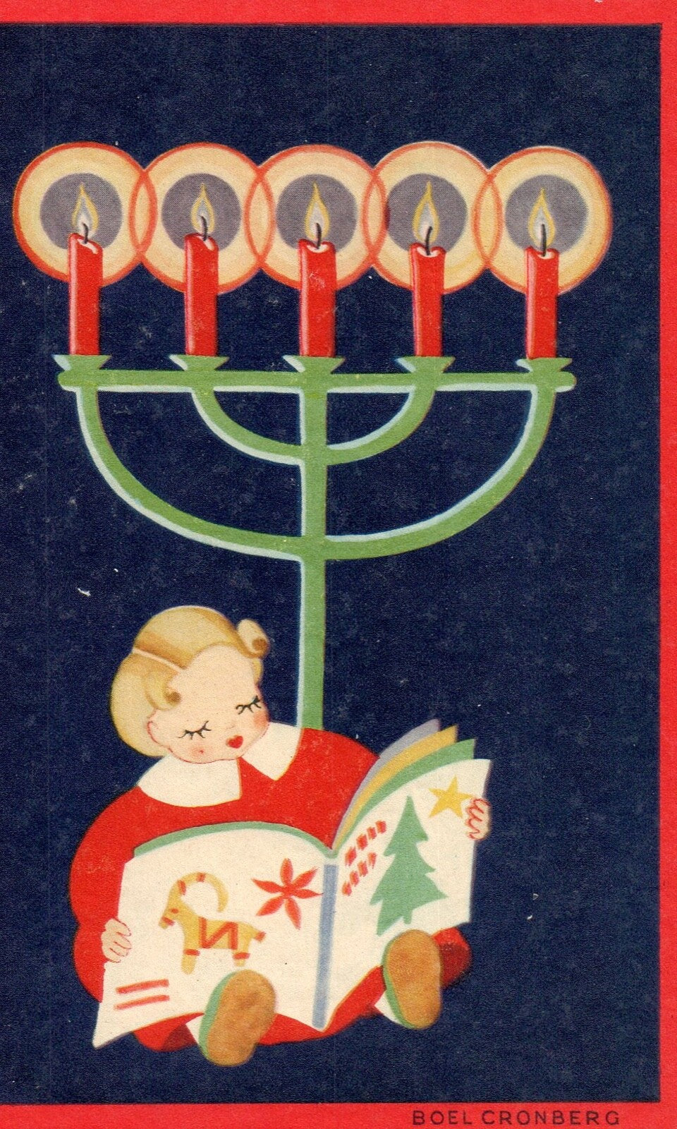 Boel Cronberg Sweden Artist signed Christmas Candle Child Book