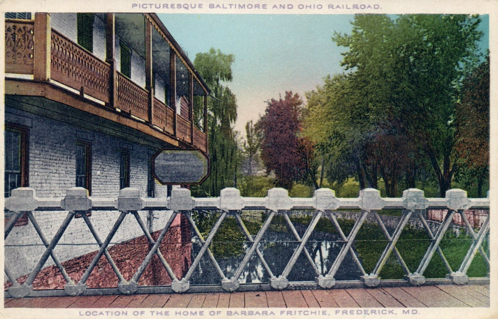 5102 Home Of Barbara Fritchie Baltimore & Ohio Railway Railroad RR Frederick MD