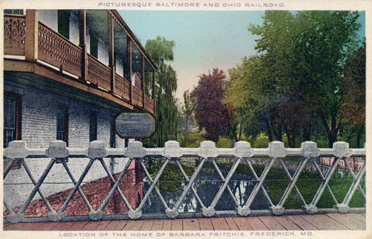 5102 Home Of Barbara Fritchie Baltimore & Ohio Railway Railroad RR Frederick MD