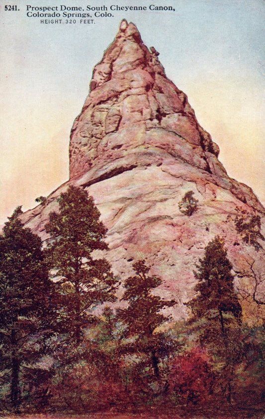 Prospect Dome South Cheyenne Canon in Colorado Springs Colorado CO Postcard