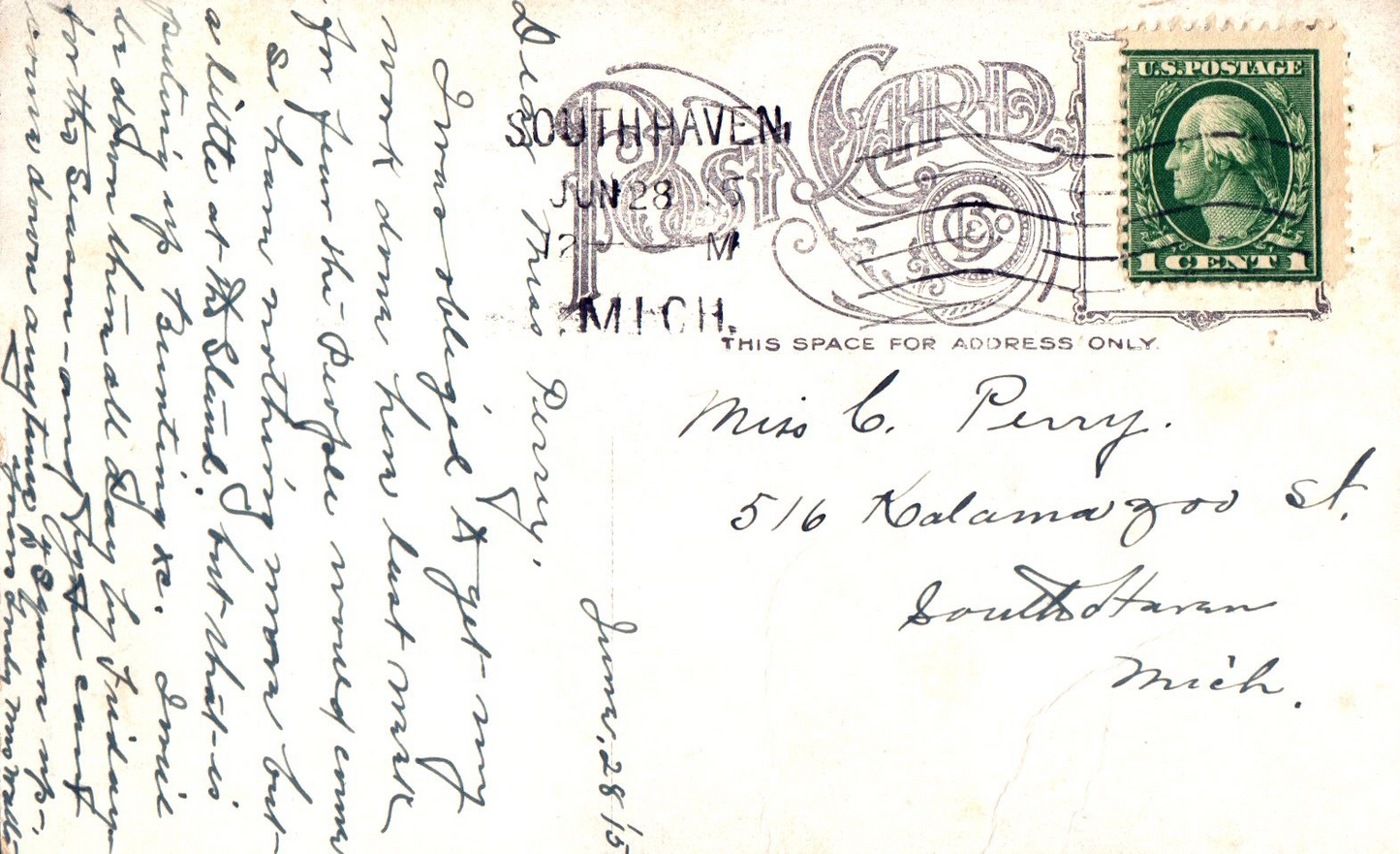 Greetings From South Haven Michigan MI Postcard