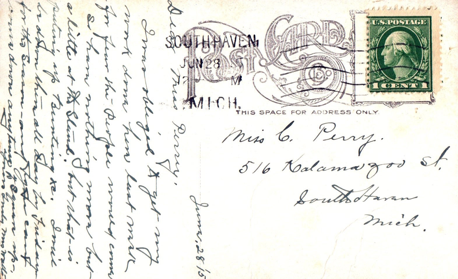 Greetings From South Haven Michigan MI Postcard