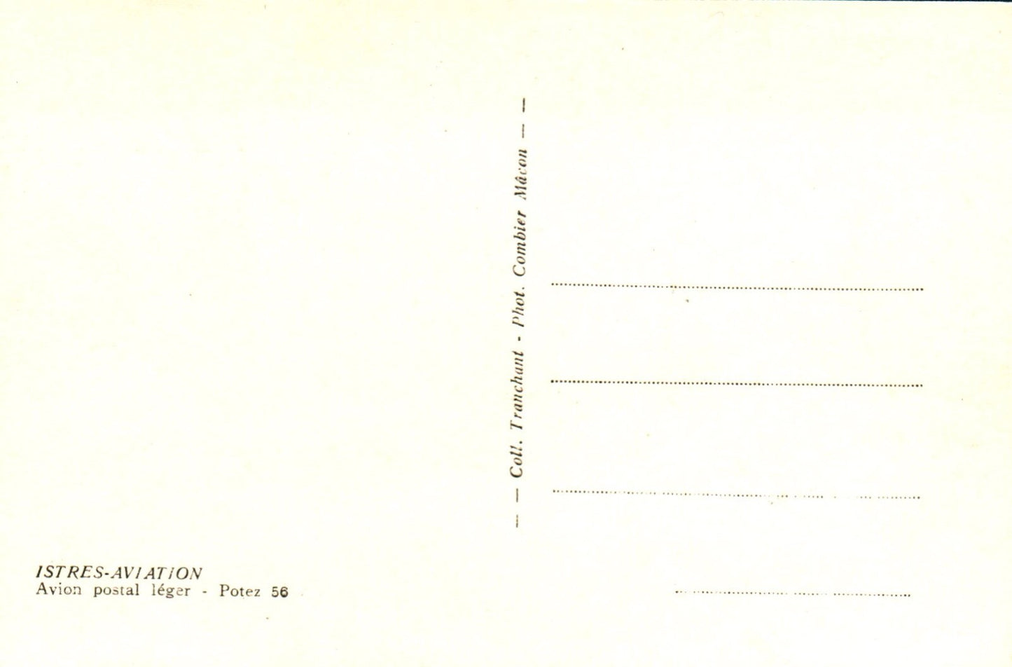 Airplane F-ANMV Vintage Airplane Real Photo Postcard