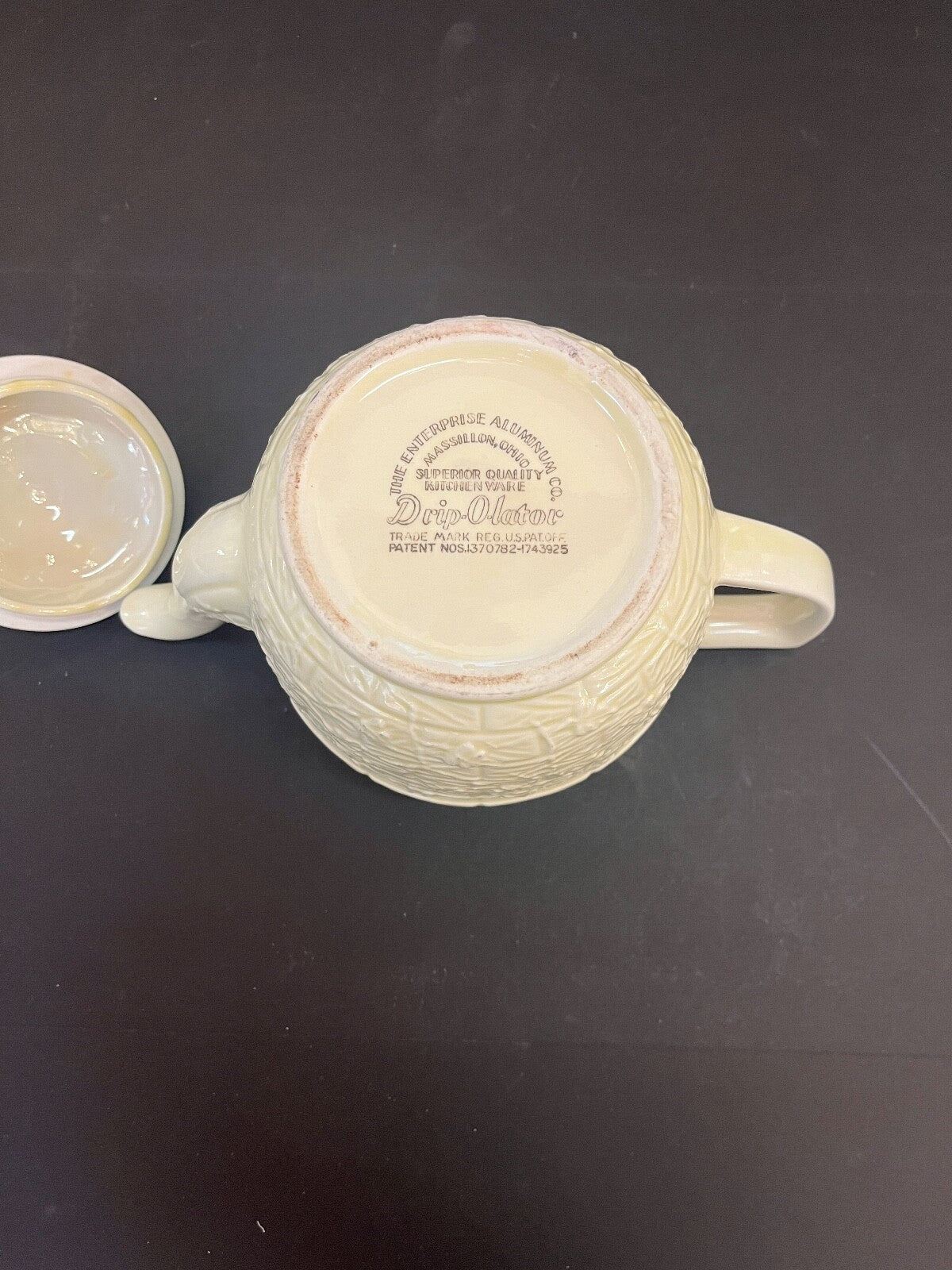 Vintage Enterprise Aluminum Co. Orange Floral Coffee Drip-O-Later