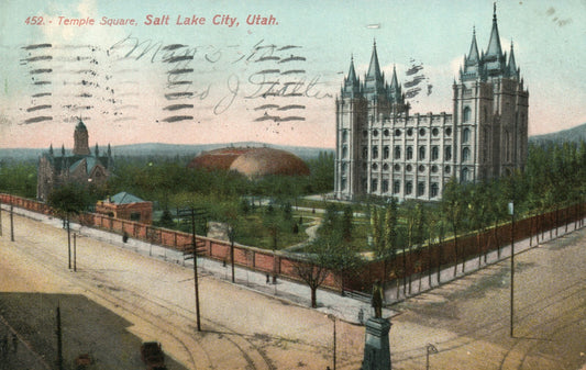 452 Temple Square Salt Lake City UT Utah Postcard