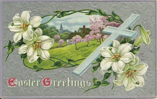 Nash Apple Blossom Lily Easter Postcard Series 2312