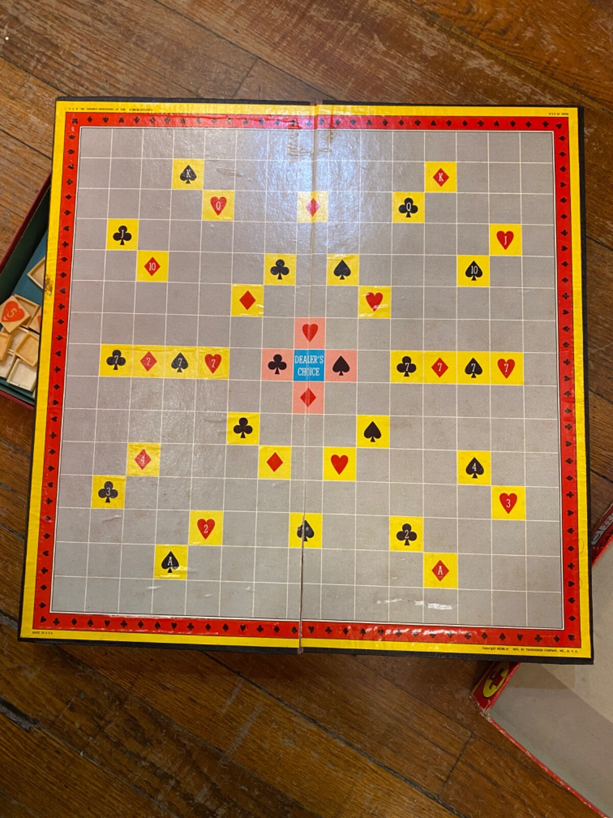 Vintage Dealers Choice Board Card Game 1954 Instructions Transogram