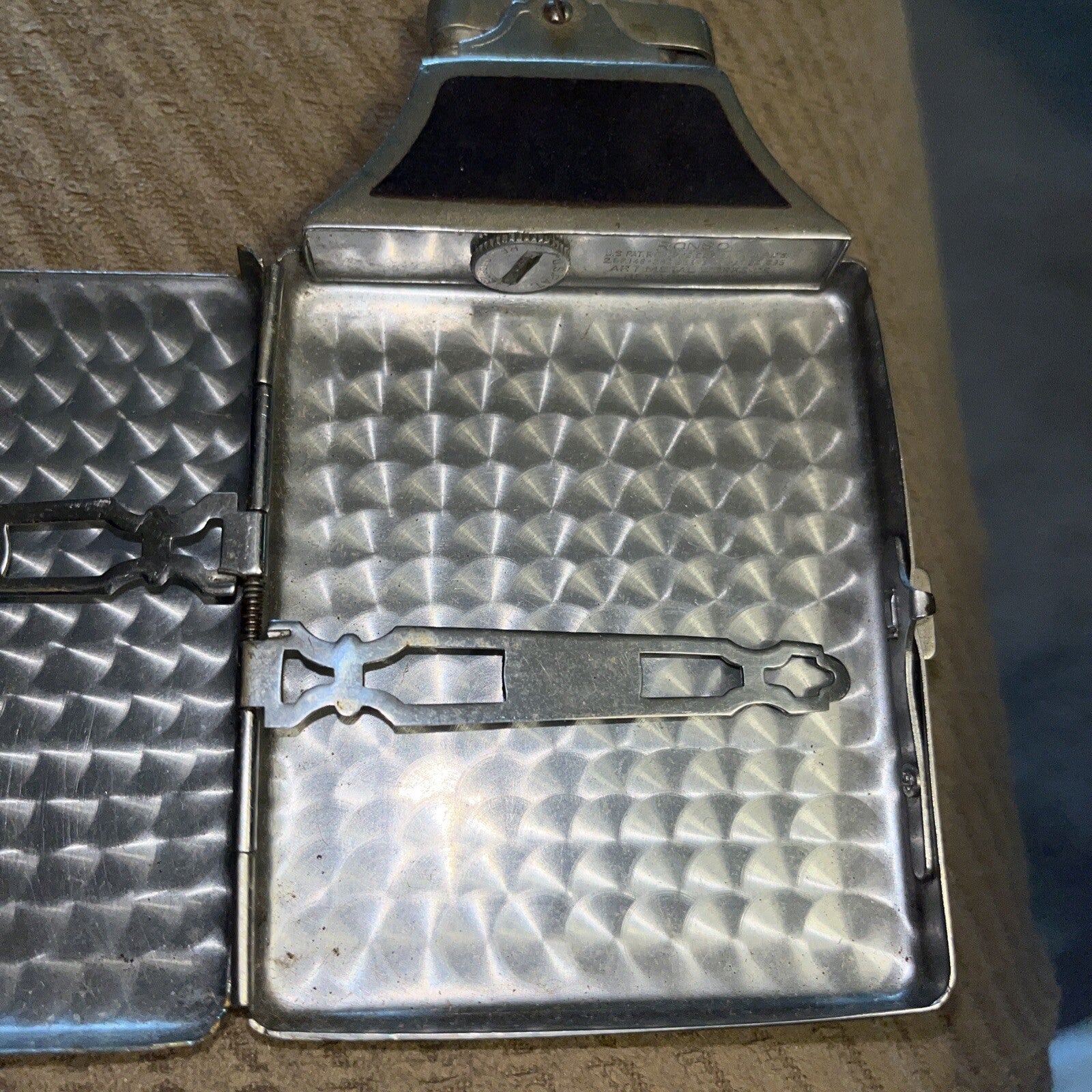 VINTAGE RONSON ART DECO STYLE LIGHTER / CIGARETTE HOLDER / CASE