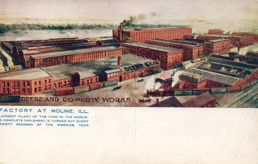 Deere and Mansur CO's works Moline ILL. US Vintage postcard
