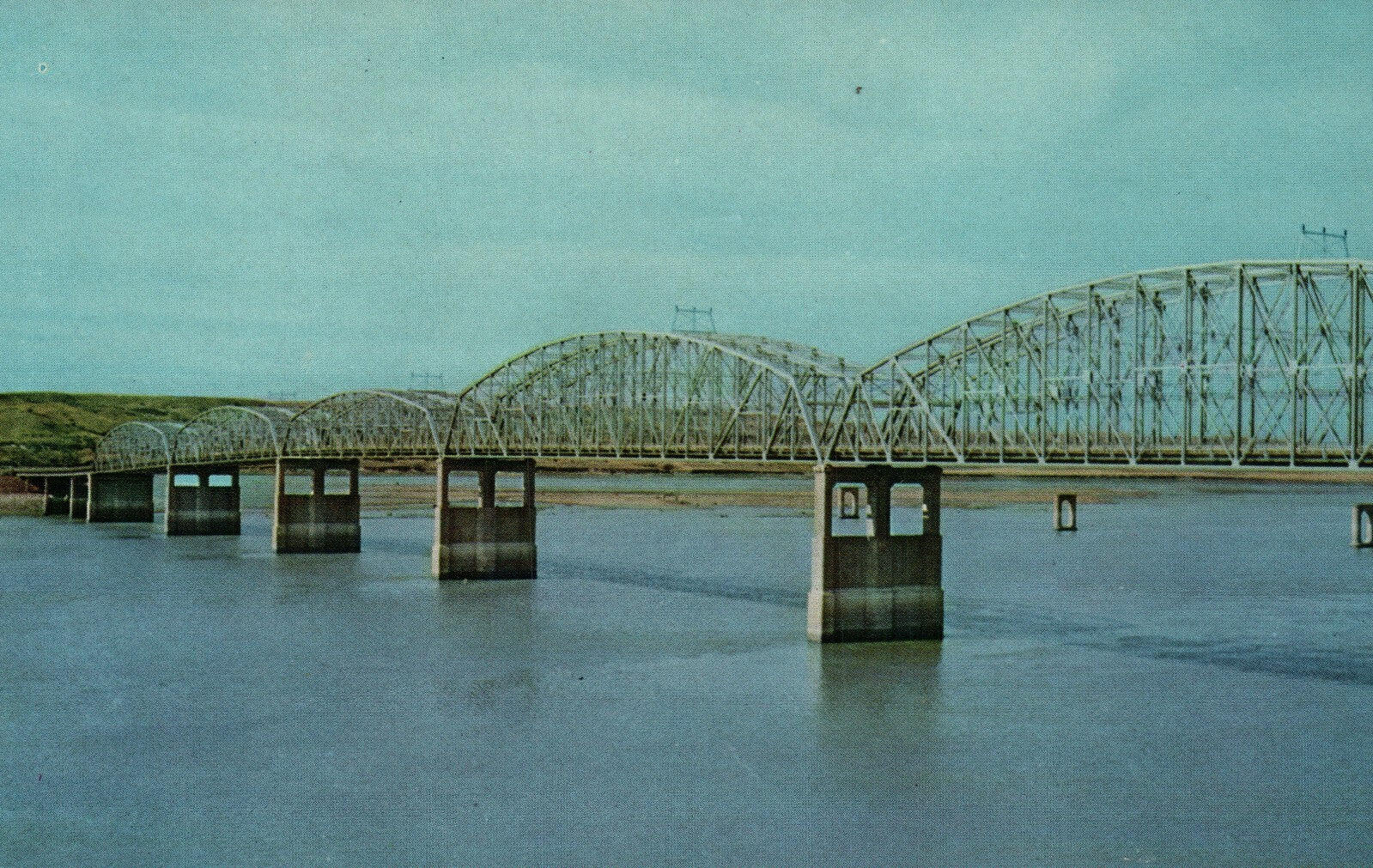 135 Missouri River Bridge Chamberlain Badlands Black Hills South Dakota Postcard
