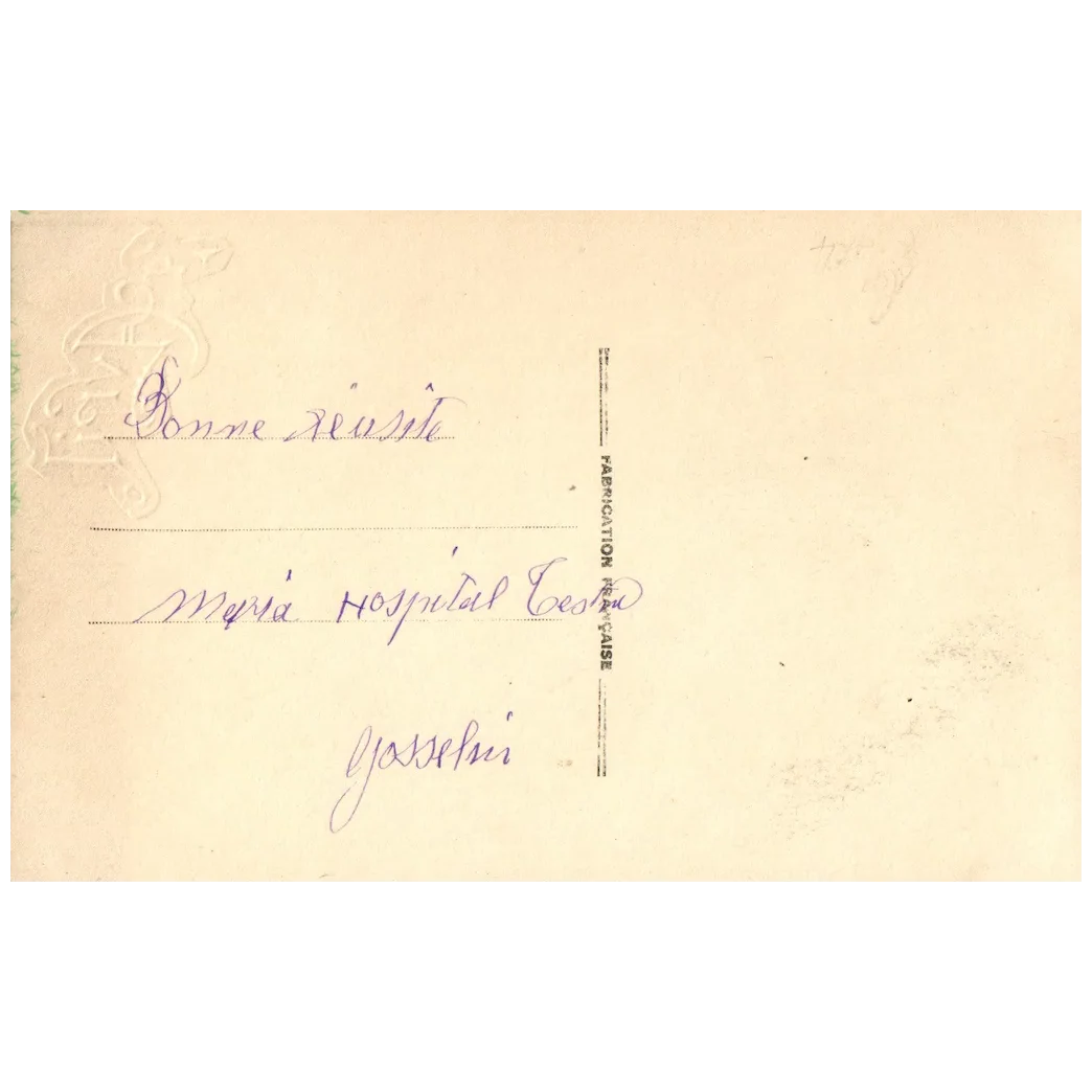 April First Woman Holding Fish and Flowers Vintage April Fools French Postcard