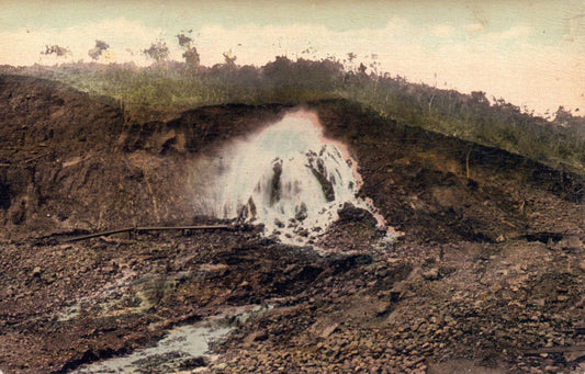 Stripping Cocoli Hill by The Use of Mortars or Jets Vintage Panama Postcard