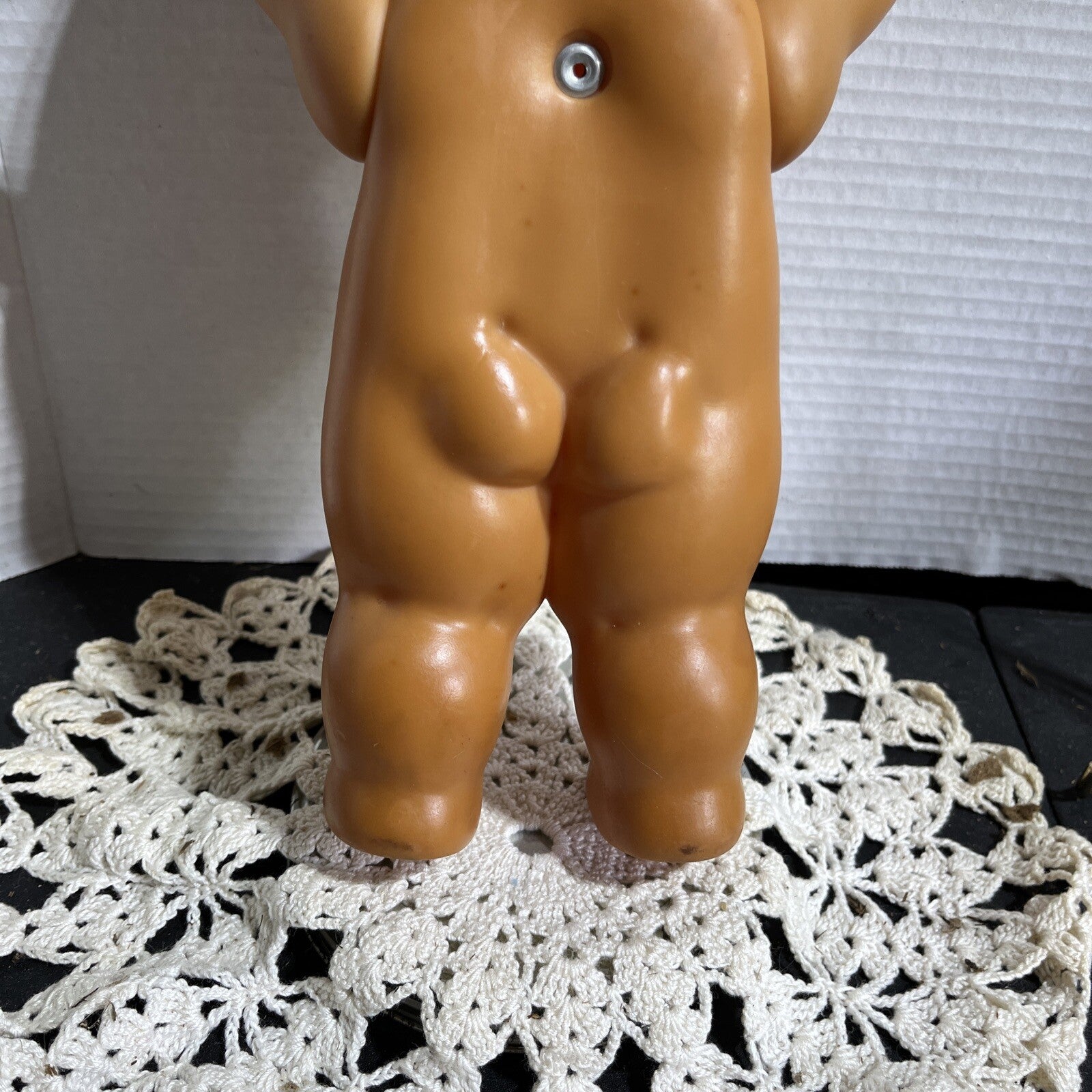 Kewpie Doll Jointed Arms Squeaky Rubber Toy 12” Vintage Retro